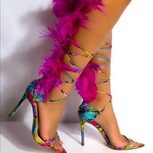 Azalea Wang Feathered Heel